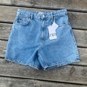 Zara Signature Denim Mom Shorts